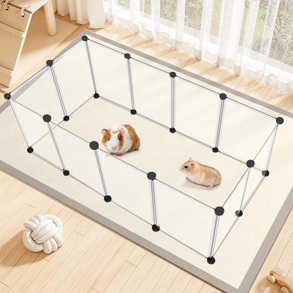 20 Panels Small Animal Playpen, 48" x 24" x 16" Rabbit Cage