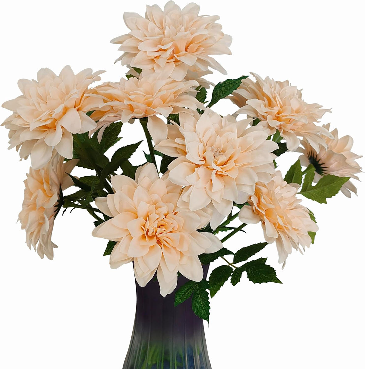 5''Silk Coral Pink Dahlia Artificial Flowers Bulk, 30 Pcs Fake Dahlias Flowers Heads for Craft, Large Flower Heads Faux Flowers for Wedding Party, Home Office, Hat, Wall Decoration (30, coral pink)