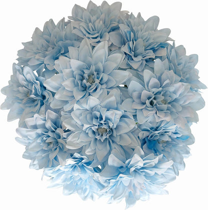 5''Silk Coral Pink Dahlia Artificial Flowers Bulk, 30 Pcs Fake Dahlias Flowers Heads for Craft, Large Flower Heads Faux Flowers for Wedding Party, Home Office, Hat, Wall Decoration (30, coral pink)