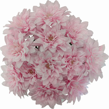 5''Silk Coral Pink Dahlia Artificial Flowers Bulk, 30 Pcs Fake Dahlias Flowers Heads for Craft, Large Flower Heads Faux Flowers for Wedding Party, Home Office, Hat, Wall Decoration (30, coral pink)