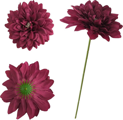 5''Silk Coral Pink Dahlia Artificial Flowers Bulk, 30 Pcs Fake Dahlias Flowers Heads for Craft, Large Flower Heads Faux Flowers for Wedding Party, Home Office, Hat, Wall Decoration (30, coral pink)