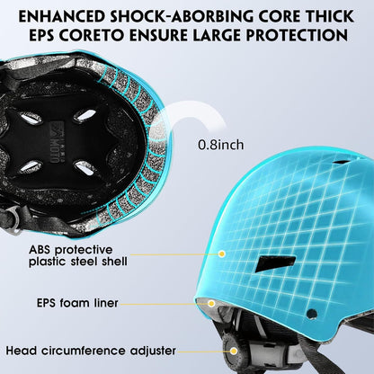 for Adults - Adjustable Certified Safety Adults Helmet for Skateboarding Bike Bicycle Scooter Cycling Skate Skating Multisport Helmets for Women Men Boys Girls Kids Youth
