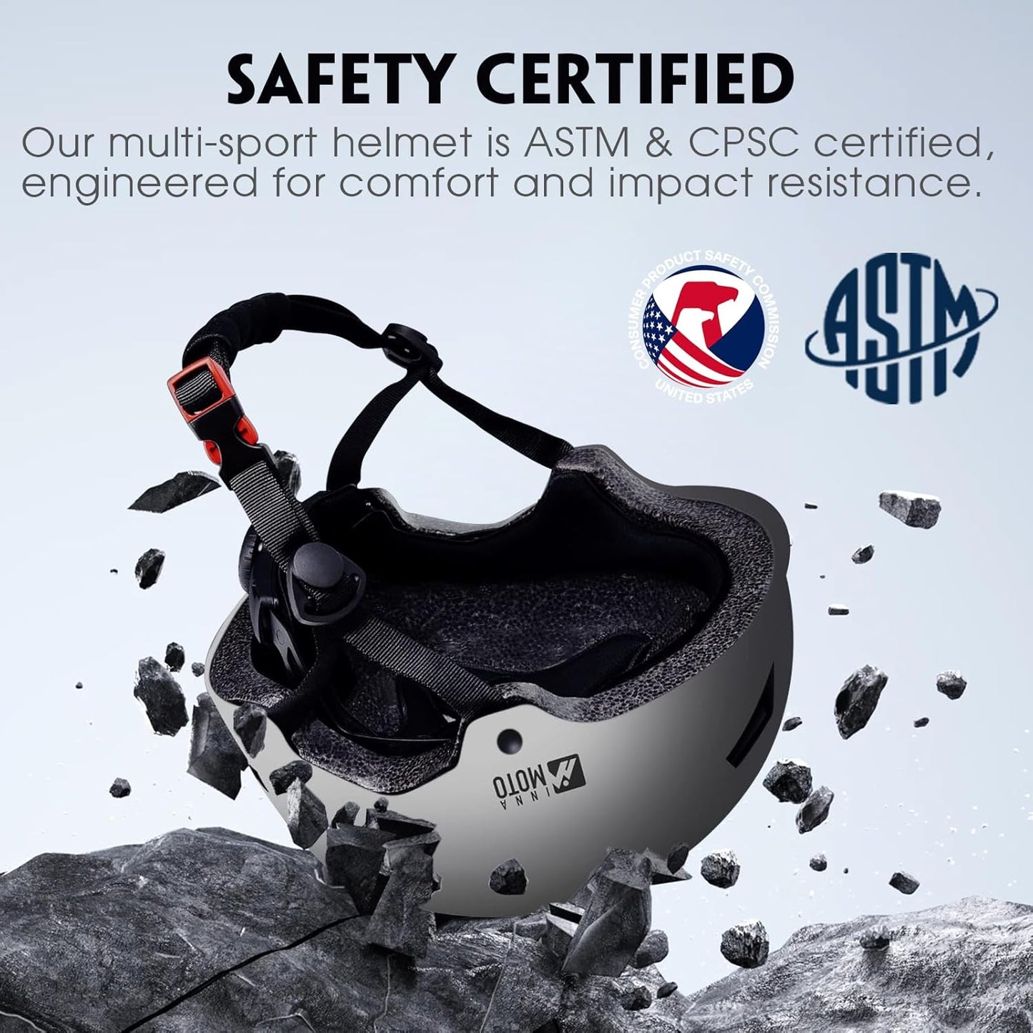 for Adults - Adjustable Certified Safety Adults Helmet for Skateboarding Bike Bicycle Scooter Cycling Skate Skating Multisport Helmets for Women Men Boys Girls Kids Youth