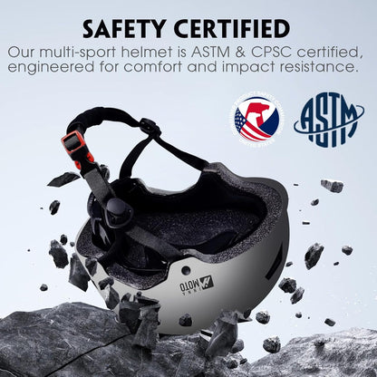 for Adults - Adjustable Certified Safety Adults Helmet for Skateboarding Bike Bicycle Scooter Cycling Skate Skating Multisport Helmets for Women Men Boys Girls Kids Youth