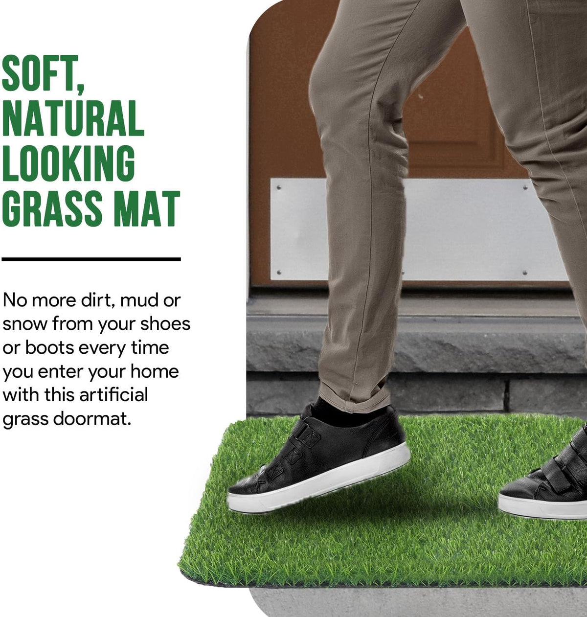 Fake Grass for Dogs, Artificial Turf Grass Indoor Outdoor, Mat for Dogs Soft Blades, Cesped Artificial for Patios, Dog Astro Turf for Balcony, Quick Clean, Easy Rinse Patio Rug, 29.5"x17"