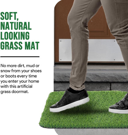 Fake Grass for Dogs, Artificial Turf Grass Indoor Outdoor, Mat for Dogs Soft Blades, Cesped Artificial for Patios, Dog Astro Turf for Balcony, Quick Clean, Easy Rinse Patio Rug, 29.5"x17"