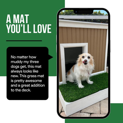 Fake Grass for Dogs, Artificial Turf Grass Indoor Outdoor, Mat for Dogs Soft Blades, Cesped Artificial for Patios, Dog Astro Turf for Balcony, Quick Clean, Easy Rinse Patio Rug, 29.5"x17"