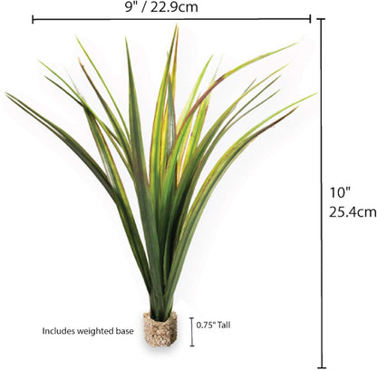Aquascape Collection Artificial Aquarium Decor – Ultra Realistic Plants and Lifelike Foliage for Aquariums and Terrariums (1, Dark Green Fountain Grass)