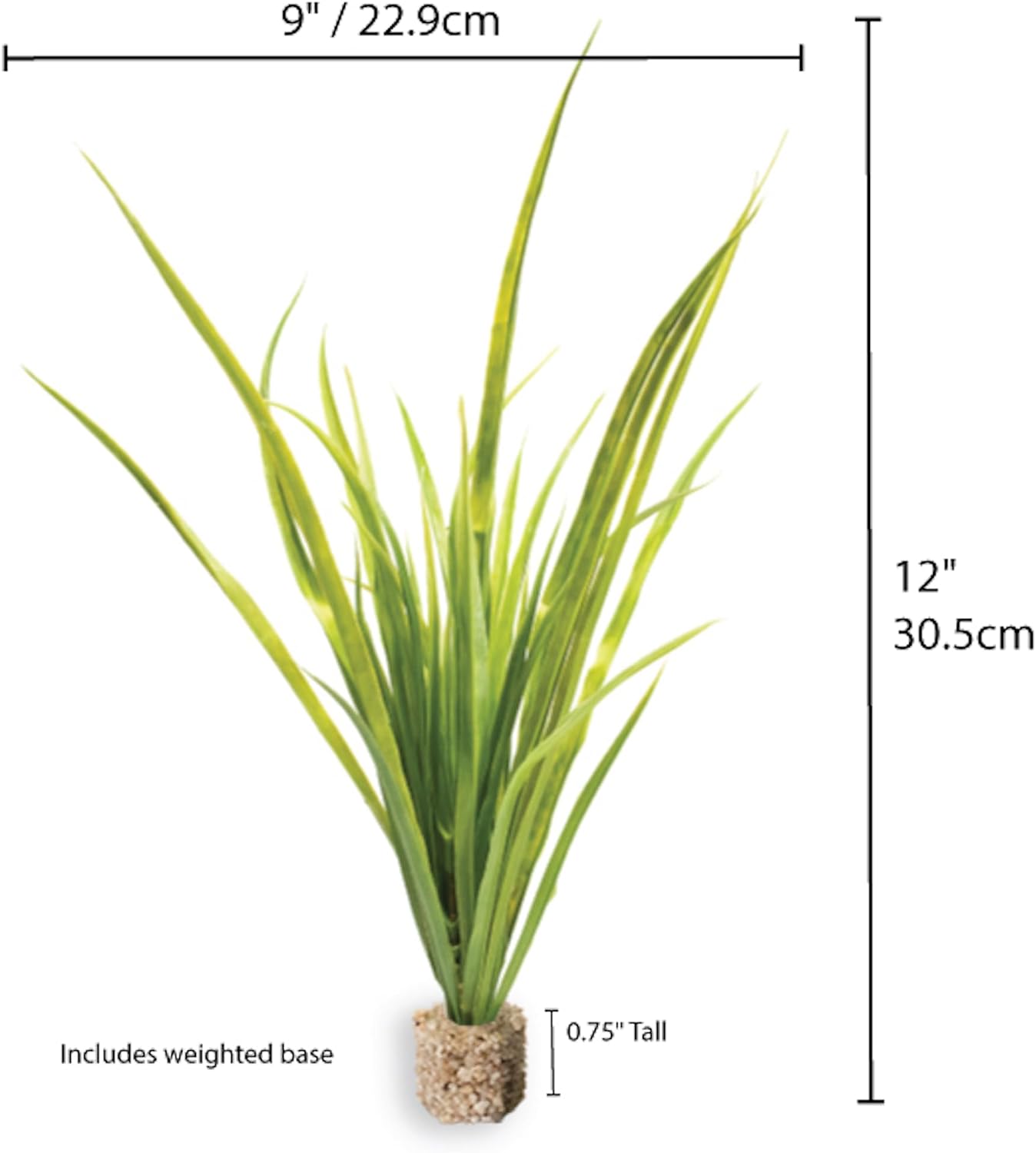 Aquascape Collection Artificial Aquarium Decor – Ultra Realistic Plants and Lifelike Foliage for Aquariums and Terrariums (1, Dark Green Fountain Grass)