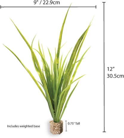 Aquascape Collection Artificial Aquarium Decor – Ultra Realistic Plants and Lifelike Foliage for Aquariums and Terrariums (1, Dark Green Fountain Grass)
