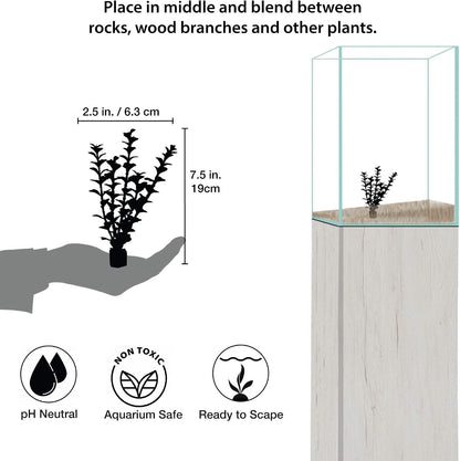 Aquascape Collection Artificial Aquarium Decor – Ultra Realistic Plants and Lifelike Foliage for Aquariums and Terrariums (1, Dark Green Fountain Grass)