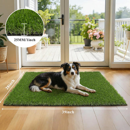 Fake Grass Turf Rug 28''x39'', Dog Grass Pee Pad for Potty Training