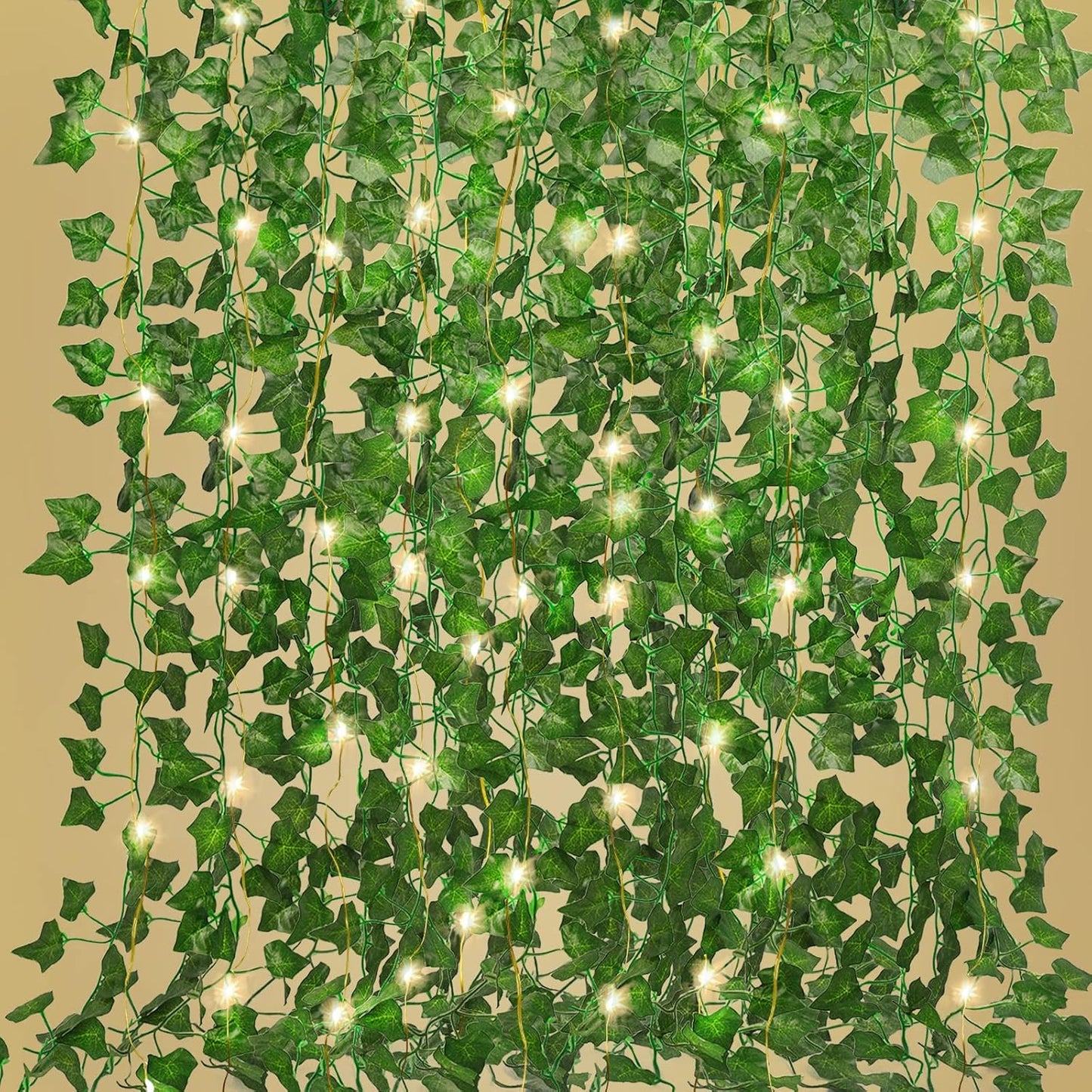 Fake Vines for Room Decor 86 FT Artificial Ivy Garland Hanging Plants Faux Greenery Leaves Bedroom Decor Aesthetic for Wall Wedding Party Home Garden Office Patio Outdoor Decoration(12 Pack)