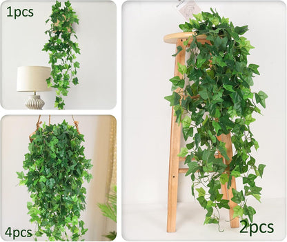 Fake Vines for Room Decor 86 FT Artificial Ivy Garland Hanging Plants Faux Greenery Leaves Bedroom Decor Aesthetic for Wall Wedding Party Home Garden Office Patio Outdoor Decoration(12 Pack)