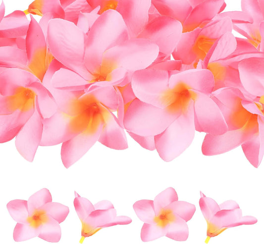 20-Pack Artificial Plumeria Flowers 2.4in/6cm, Pink