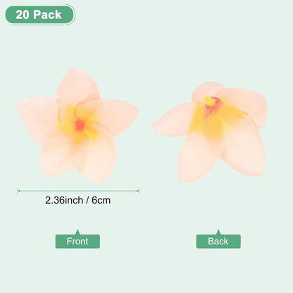 20-Pack Artificial Plumeria Flowers 2.4in/6cm, Pink