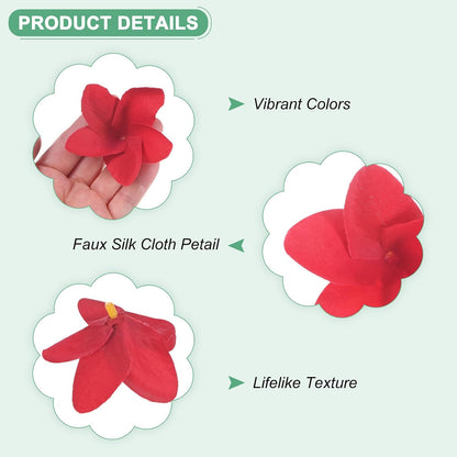 20-Pack Artificial Plumeria Flowers 2.4in/6cm, Pink