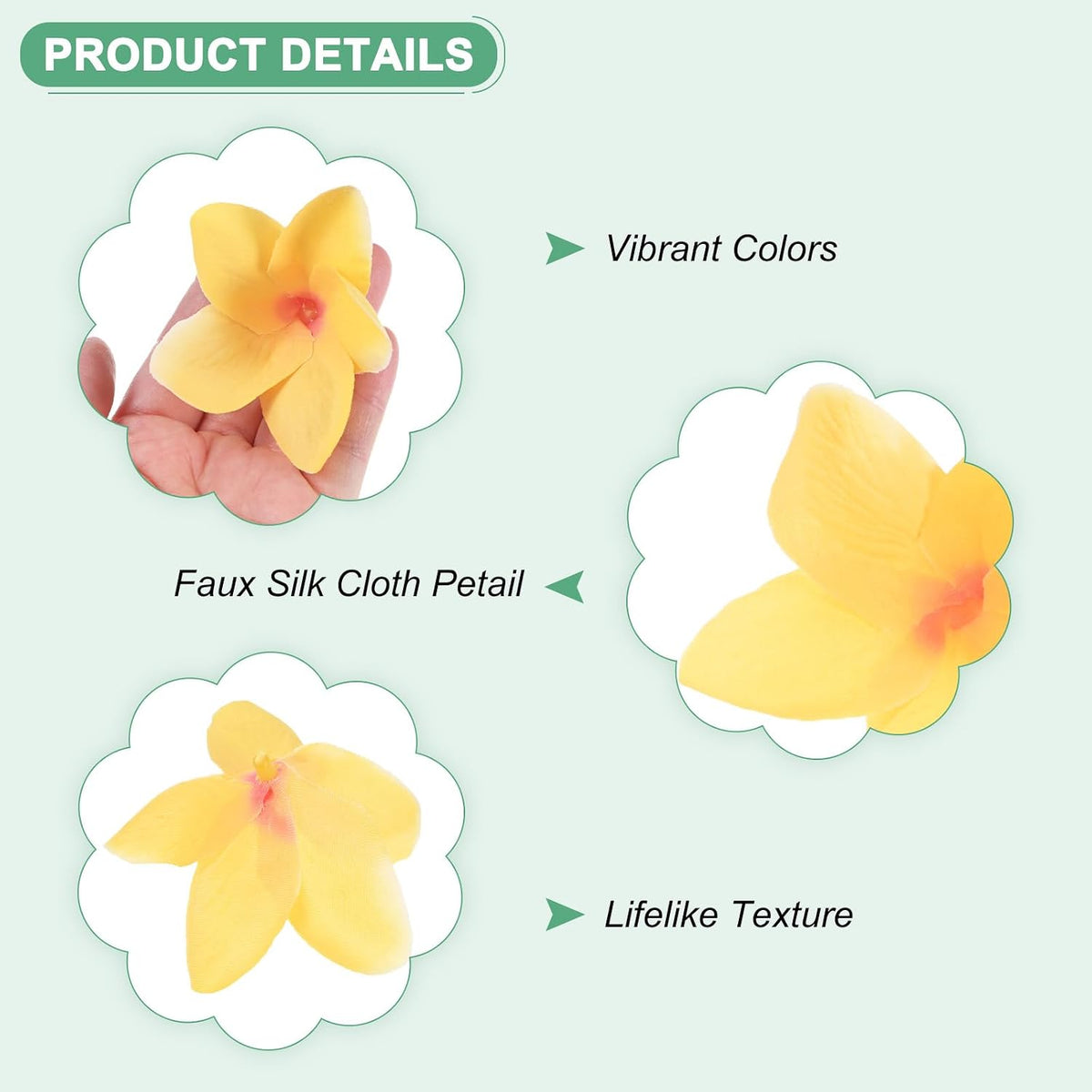 20-Pack Artificial Plumeria Flowers 2.4in/6cm, Pink