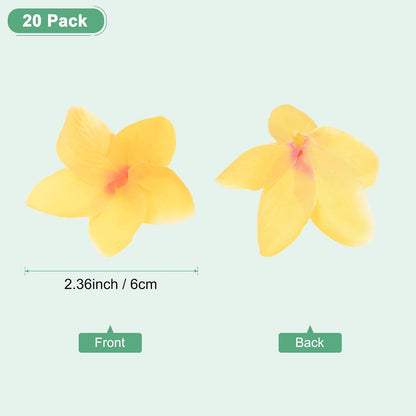 20-Pack Artificial Plumeria Flowers 2.4in/6cm, Pink
