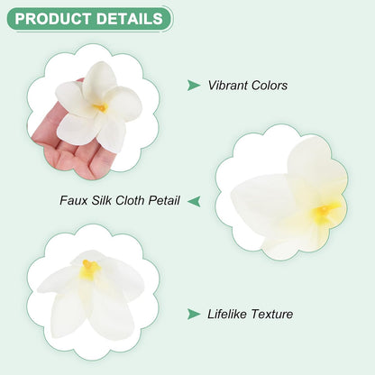 20-Pack Artificial Plumeria Flowers 2.4in/6cm, Pink