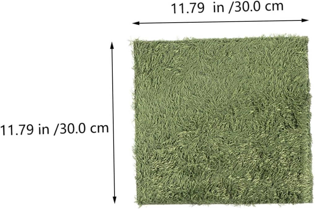2Pcs Artificial Moss Mats for Climbing Pets Reptile Carpet for Amphibians and Turtles Moisture Retaining Synthetic Grass Mat for Terrarium Habitats