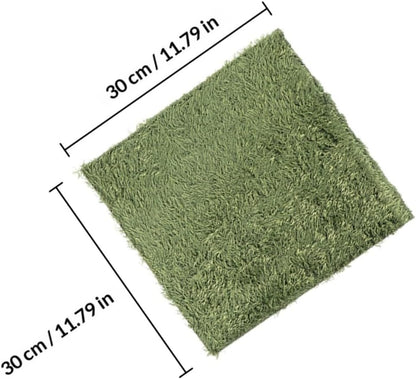 2Pcs Artificial Moss Mats for Climbing Pets Reptile Carpet for Amphibians and Turtles Moisture Retaining Synthetic Grass Mat for Terrarium Habitats