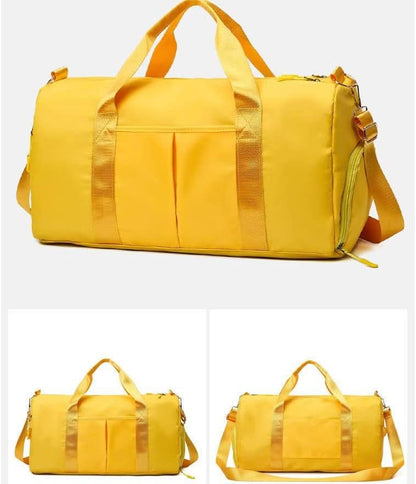 Men and Women's Travel Bag With Shoe Compartment Sports Tote Gym Bag Weekender Overnight Shoulder Bag