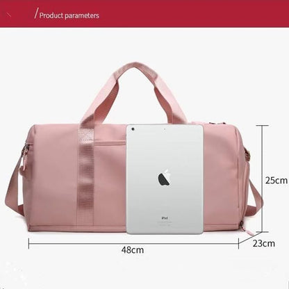 Men and Women's Travel Bag With Shoe Compartment Sports Tote Gym Bag Weekender Overnight Shoulder Bag