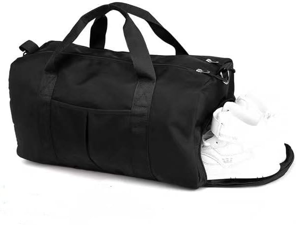 Men and Women's Travel Bag With Shoe Compartment Sports Tote Gym Bag Weekender Overnight Shoulder Bag