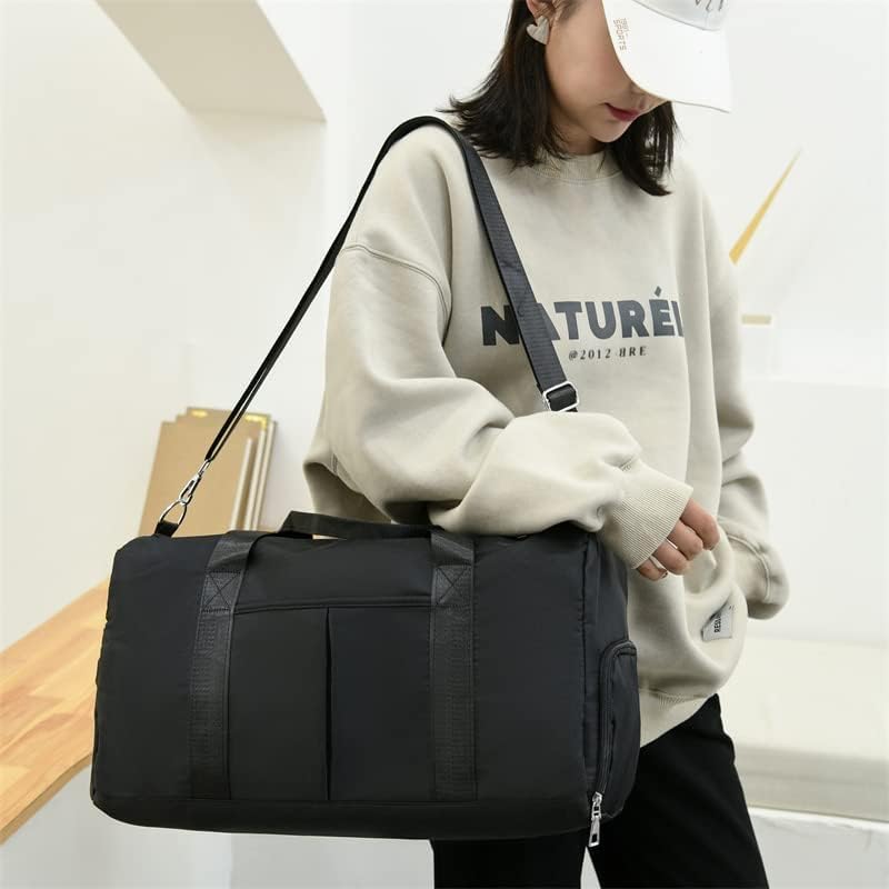 Men and Women's Travel Bag With Shoe Compartment Sports Tote Gym Bag Weekender Overnight Shoulder Bag