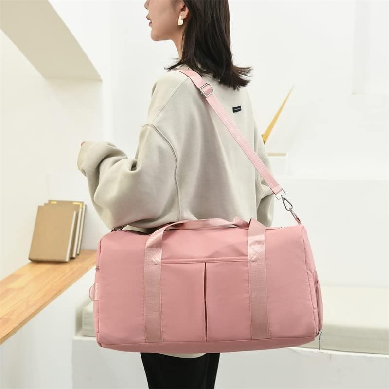 Men and Women's Travel Bag With Shoe Compartment Sports Tote Gym Bag Weekender Overnight Shoulder Bag