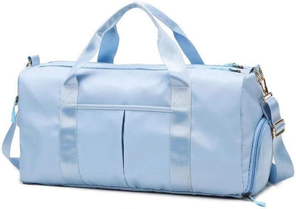 Men and Women's Travel Bag With Shoe Compartment Sports Tote Gym Bag Weekender Overnight Shoulder Bag