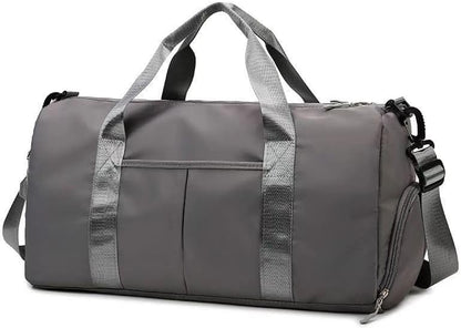 Men and Women's Travel Bag With Shoe Compartment Sports Tote Gym Bag Weekender Overnight Shoulder Bag