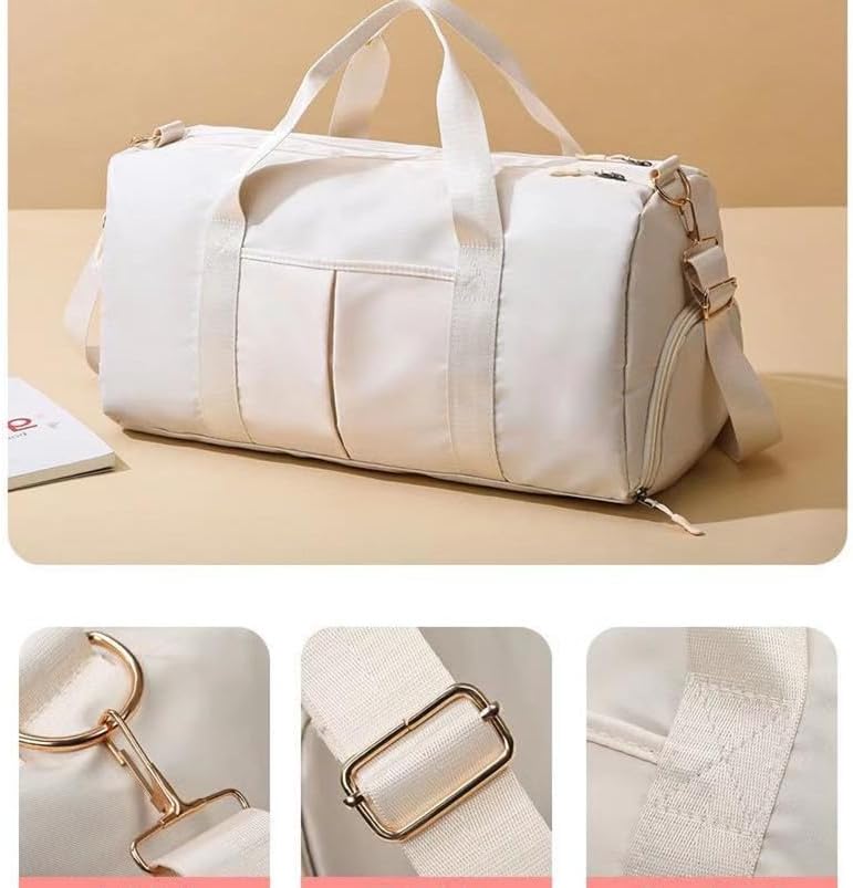 Men and Women's Travel Bag With Shoe Compartment Sports Tote Gym Bag Weekender Overnight Shoulder Bag