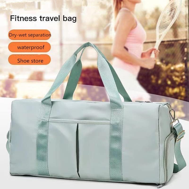 Men and Women's Travel Bag With Shoe Compartment Sports Tote Gym Bag Weekender Overnight Shoulder Bag