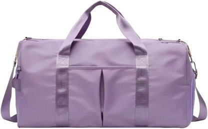 Men and Women's Travel Bag With Shoe Compartment Sports Tote Gym Bag Weekender Overnight Shoulder Bag