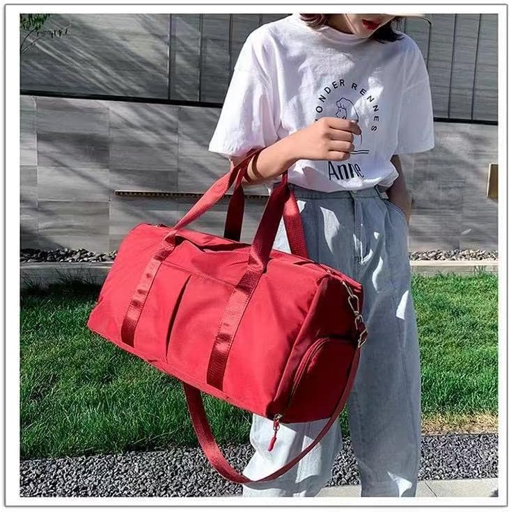 Men and Women's Travel Bag With Shoe Compartment Sports Tote Gym Bag Weekender Overnight Shoulder Bag