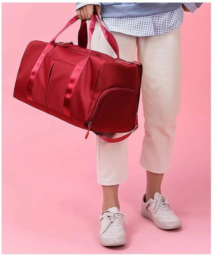 Men and Women's Travel Bag With Shoe Compartment Sports Tote Gym Bag Weekender Overnight Shoulder Bag