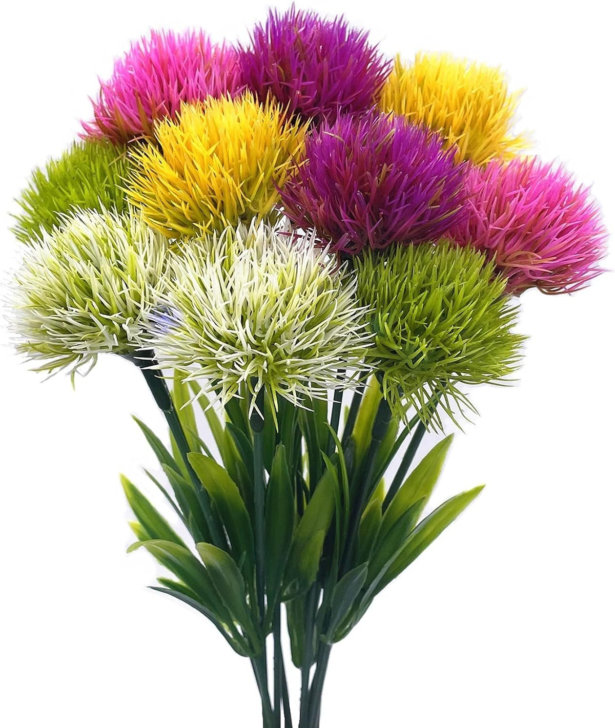 Fake Plants Dandelion Flowers Decoration, Artificial Plant Plastic Greenery Faux Outdoor Indoor Home Garden Party Room Bedroom Bathroom Office Wedding Table Centerpiece DIY Decor Yellow