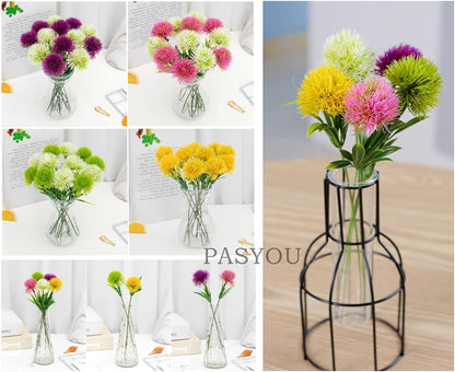 Fake Plants Dandelion Flowers Decoration, Artificial Plant Plastic Greenery Faux Outdoor Indoor Home Garden Party Room Bedroom Bathroom Office Wedding Table Centerpiece DIY Decor Yellow
