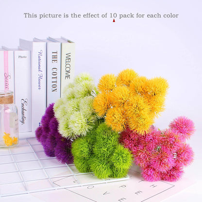 Fake Plants Dandelion Flowers Decoration, Artificial Plant Plastic Greenery Faux Outdoor Indoor Home Garden Party Room Bedroom Bathroom Office Wedding Table Centerpiece DIY Decor Yellow