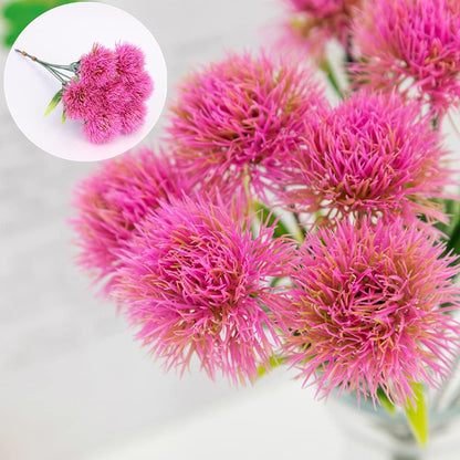 Fake Plants Dandelion Flowers Decoration, Artificial Plant Plastic Greenery Faux Outdoor Indoor Home Garden Party Room Bedroom Bathroom Office Wedding Table Centerpiece DIY Decor Yellow