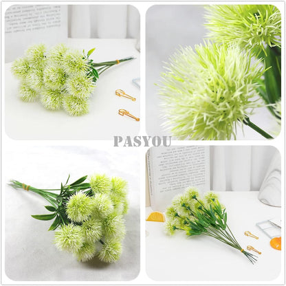 Fake Plants Dandelion Flowers Decoration, Artificial Plant Plastic Greenery Faux Outdoor Indoor Home Garden Party Room Bedroom Bathroom Office Wedding Table Centerpiece DIY Decor Yellow