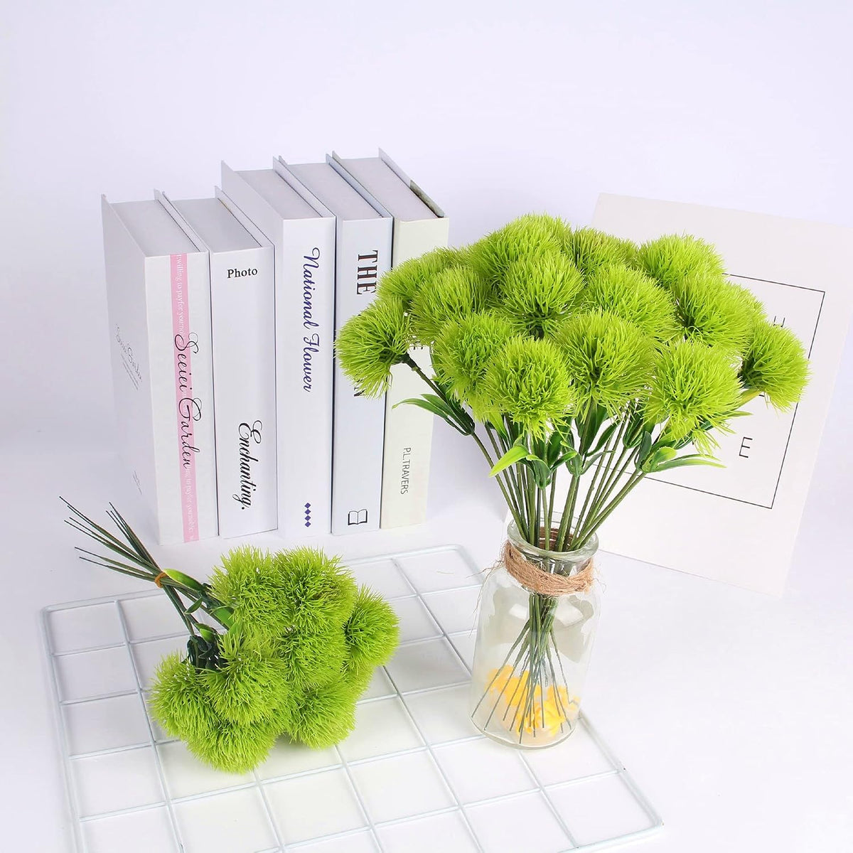 Fake Plants Dandelion Flowers Decoration, Artificial Plant Plastic Greenery Faux Outdoor Indoor Home Garden Party Room Bedroom Bathroom Office Wedding Table Centerpiece DIY Decor Yellow