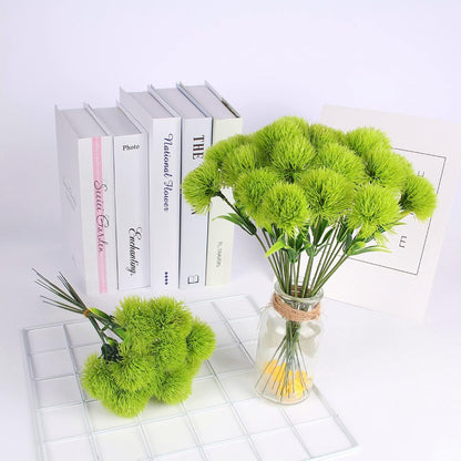 Fake Plants Dandelion Flowers Decoration, Artificial Plant Plastic Greenery Faux Outdoor Indoor Home Garden Party Room Bedroom Bathroom Office Wedding Table Centerpiece DIY Decor Yellow