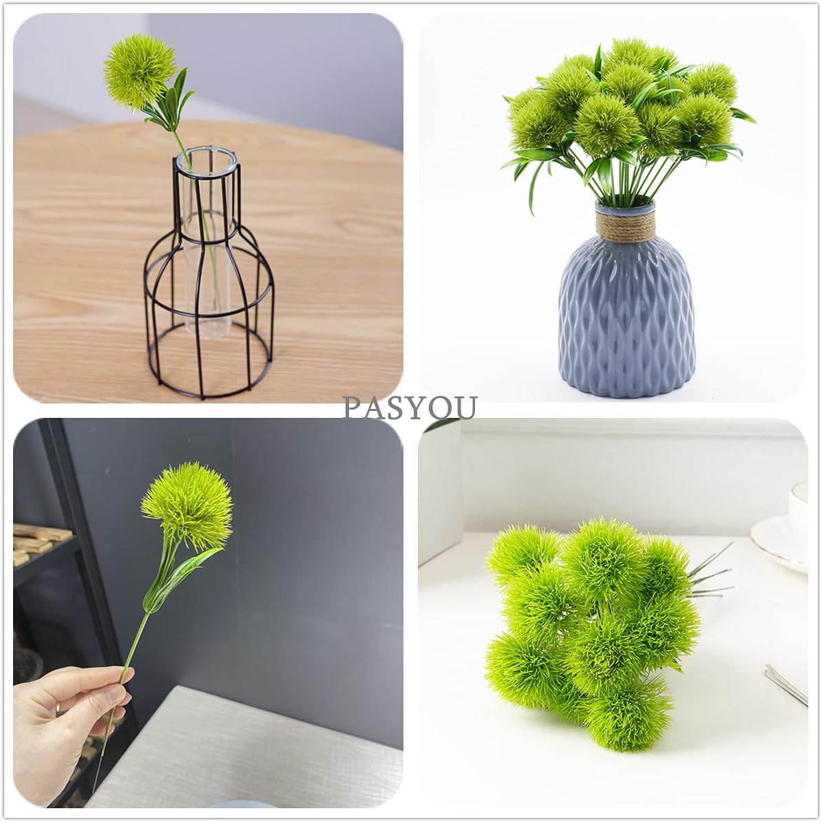 Fake Plants Dandelion Flowers Decoration, Artificial Plant Plastic Greenery Faux Outdoor Indoor Home Garden Party Room Bedroom Bathroom Office Wedding Table Centerpiece DIY Decor Yellow