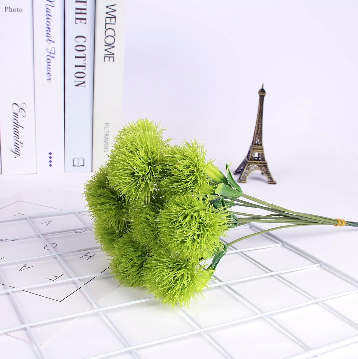 Fake Plants Dandelion Flowers Decoration, Artificial Plant Plastic Greenery Faux Outdoor Indoor Home Garden Party Room Bedroom Bathroom Office Wedding Table Centerpiece DIY Decor Yellow