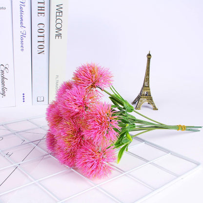 Fake Plants Dandelion Flowers Decoration, Artificial Plant Plastic Greenery Faux Outdoor Indoor Home Garden Party Room Bedroom Bathroom Office Wedding Table Centerpiece DIY Decor Yellow
