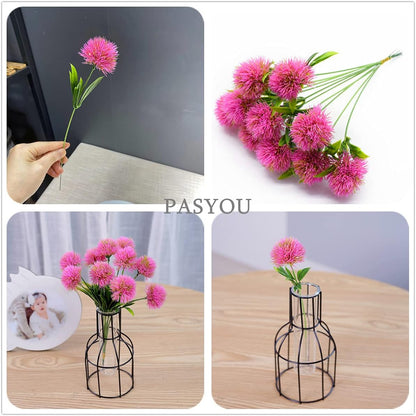 Fake Plants Dandelion Flowers Decoration, Artificial Plant Plastic Greenery Faux Outdoor Indoor Home Garden Party Room Bedroom Bathroom Office Wedding Table Centerpiece DIY Decor Yellow