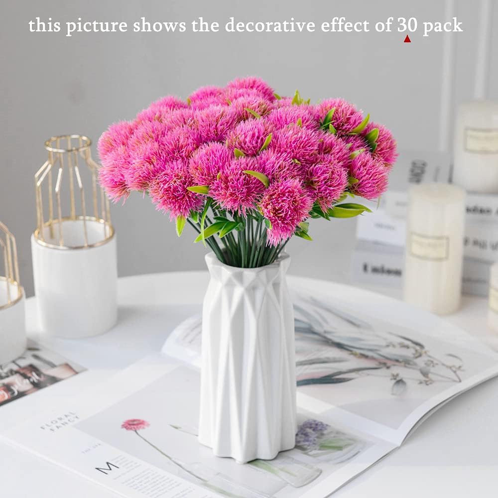 Fake Plants Dandelion Flowers Decoration, Artificial Plant Plastic Greenery Faux Outdoor Indoor Home Garden Party Room Bedroom Bathroom Office Wedding Table Centerpiece DIY Decor Yellow
